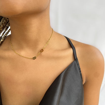 TWO INITIAL NECKLACE