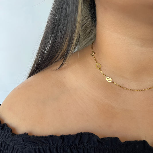 THREE INITIAL NECKLACE